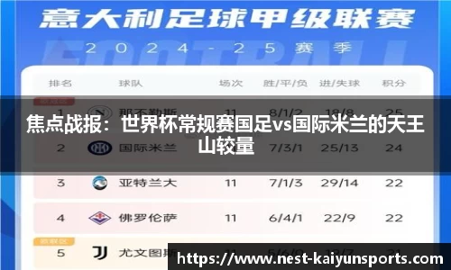 焦点战报：世界杯常规赛国足vs国际米兰的天王山较量